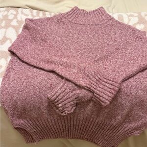 Eddie Bauer Mauve Pink Mock Neck Sweater